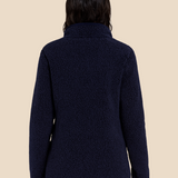 Miękka bluza teddy damska z kołnierzem zapinana na suwak