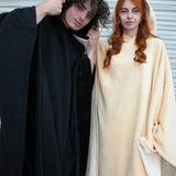 Ciepłe ponczo z kapturem z miękkiego polaru