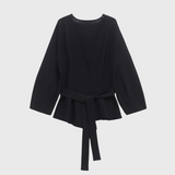 Damska elegancka bluzka z wiązaniem w talii i dekoltem V