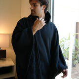 Ciepłe ponczo z kapturem z miękkiego polaru