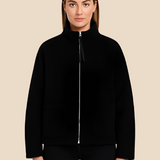 Bluza damska z futerkiem sherpa – ciepła bluza z zamkiem i kieszeniami