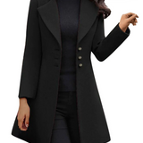 Elegancki płaszcz damski jednorzędowy – klasyczny płaszcz na jesień i zimę