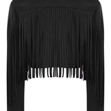 Zamszowa kurtka damska z frędzlami – styl boho i western na każdą okazję