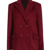 Damski elegancki płaszcz dwurzędowy o klasycznym kroju