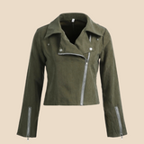 Kurtka damska zamszowa ramoneska – stylowa kurtka biker na każdą porę roku