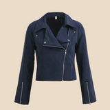 Kurtka damska zamszowa ramoneska – stylowa kurtka biker na każdą porę roku