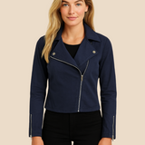 Kurtka damska zamszowa ramoneska – stylowa kurtka biker na każdą porę roku