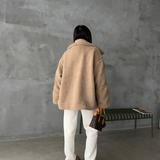 Kurtka teddy oversize z miękkiego futerka