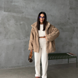 Kurtka teddy oversize z miękkiego futerka