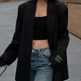 Marynarka damska oversize boyfriend blazer szary