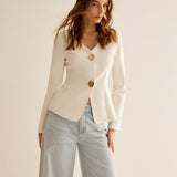 Damska elegancka marynarka z dużymi guzikami