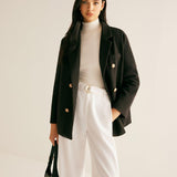 Damska elegancka marynarka dwurzędowa z guzikami