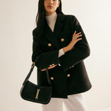 Damska elegancka marynarka dwurzędowa z guzikami