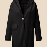 Stylowe ponczo damskie z kapturem i guzikami – eleganckie okrycie na jesień i zimę