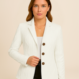 Marynarka damska elegancka z guzikami – klasyczny żakiet do pracy i na co dzień