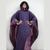 Damskie ponczo z kapturem i miękkim wykończeniem