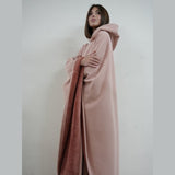 Damskie ponczo z kapturem i miękkim wykończeniem