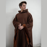 Damskie ponczo z kapturem i miękkim wykończeniem