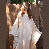 Damskie ponczo z kapturem i miękkim wykończeniem