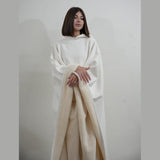 Damskie ponczo z kapturem i miękkim wykończeniem