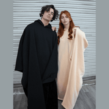 Damskie ponczo z kapturem i miękkim wykończeniem