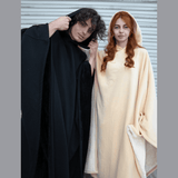 Damskie ponczo z kapturem i miękkim wykończeniem