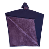 Damskie ponczo z kapturem i miękkim wykończeniem