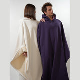 Damskie ponczo z kapturem i miękkim wykończeniem