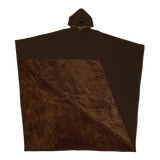 Damskie ponczo z kapturem i miękkim wykończeniem