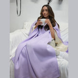 Damskie ponczo z kapturem i miękkim wykończeniem