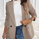 Marynarka damska w kratkę klasyczny blazer