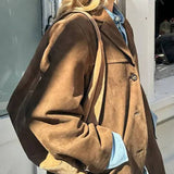 Kurtka damska zamszowa oversize vintage