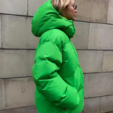 Kurtka damska puchowa oversize – ciepła kurtka zimowa z kapturem