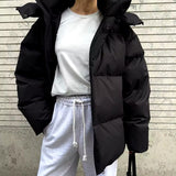 Kurtka damska puchowa oversize – ciepła kurtka zimowa z kapturem