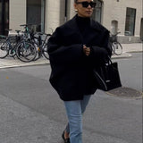 Płaszcz koszulowy oversize z guzikami