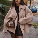 Płaszcz koszulowy oversize z guzikami