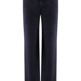 Jeansowy komplet damski z gorsetem i spodniami – elegancki zestaw z guzikami