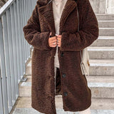 Płaszcz damski z futerkiem teddy – ciepły pluszowy płaszcz na zimę