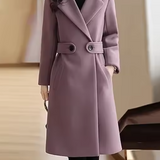 Płaszcz damski elegancki dwurzędowy – klasyczny płaszcz na jesień i zimę