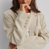 Damska elegancka marynarka oversize w stylu klasycznym