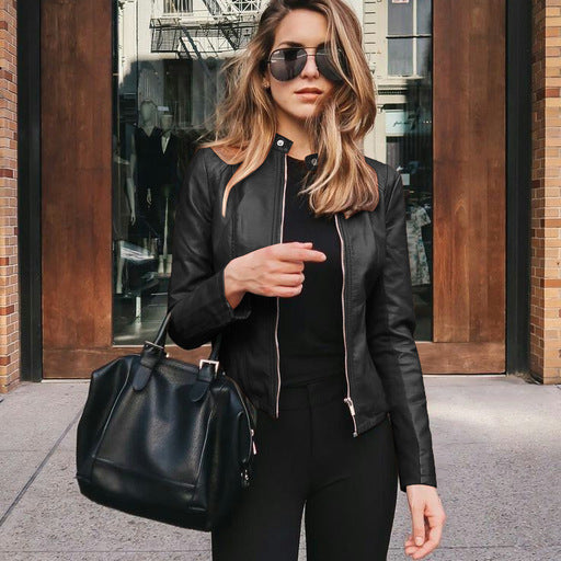 Kurtka damska skórzana – stylowa ramoneska z zamkiem