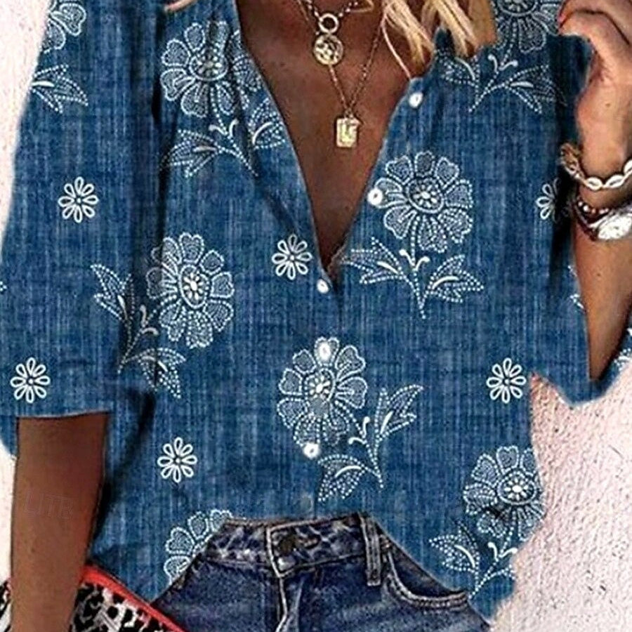 Bluzka damska boho z haftem i luźnym krojem – letni styl