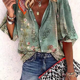 Bluzka damska boho z haftem i luźnym krojem – letni styl