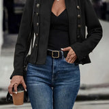 Damska kurtka zamszowa z guzikami o dopasowanym kroju