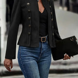 Damska kurtka zamszowa z guzikami o dopasowanym kroju