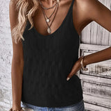 Dzianinowy top damski na ramiączkach z dekoltem V