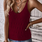 Dzianinowy top damski na ramiączkach z dekoltem V