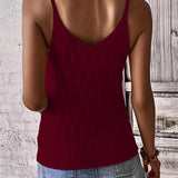 Dzianinowy top damski na ramiączkach z dekoltem V