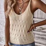 Dzianinowy top damski na ramiączkach z dekoltem V