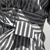 Sukienka koszulowa damska w paski z paskiem